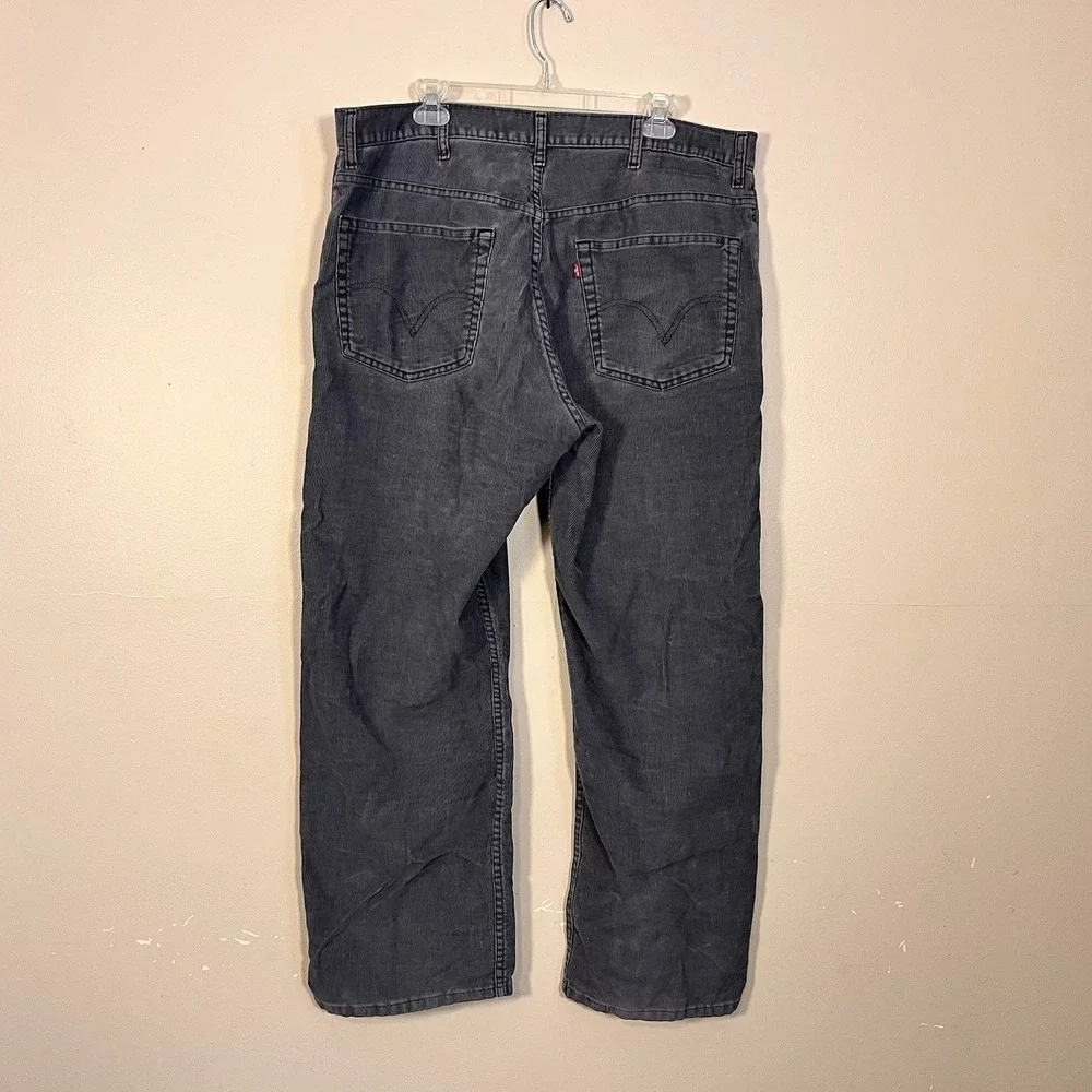 Vintage LEVIS 559 STRAUSS & CO Men's Gray 559 Straight Corduroy Trousers 40x30